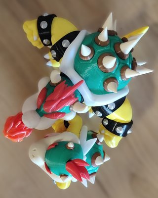Figuras Bowser y Bowser Jr. Mario Galaxy