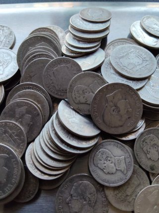 Lote 1-2 Pesetas PLATA España