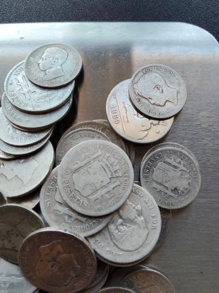 Lote 1-2 Pesetas PLATA España