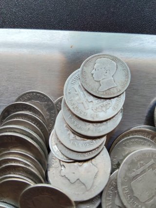 Lote 1-2 Pesetas PLATA España