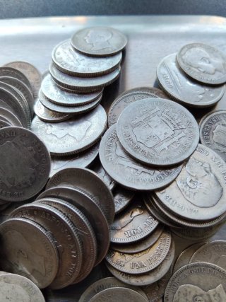 Lote 1-2 Pesetas PLATA España