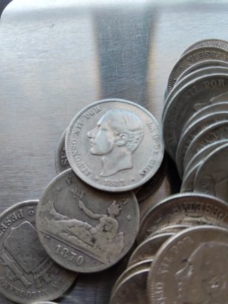 Lote 1-2 Pesetas PLATA España