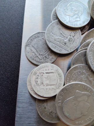 Lote 1-2 Pesetas PLATA España