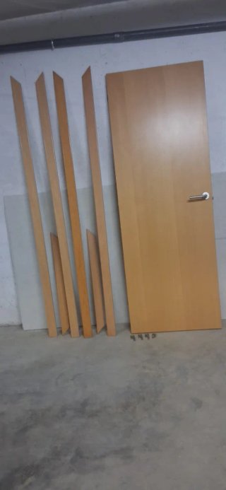 Puertas de madera de aya (72.5x3.5cm)