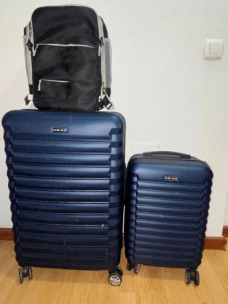 3 Maletas de viaje y mochila