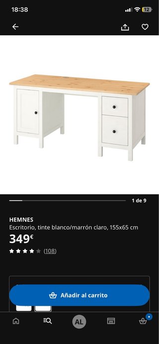 escritorio Hemnes ikea blanco