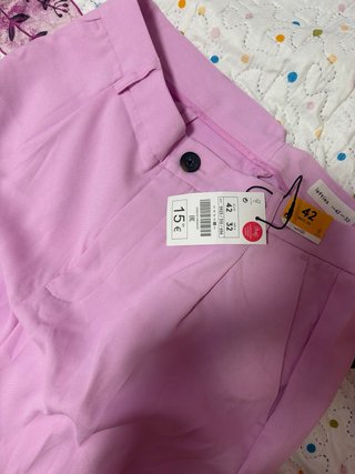 Pantalón de traje rosa talla 42