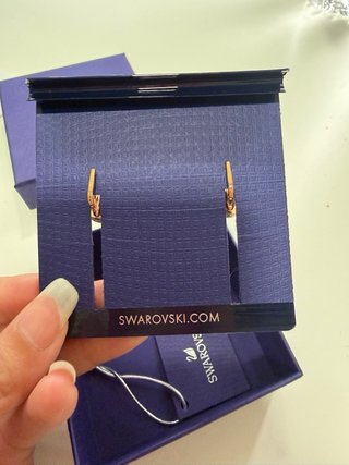 Pendientes Swarovski Dorados y Rosas