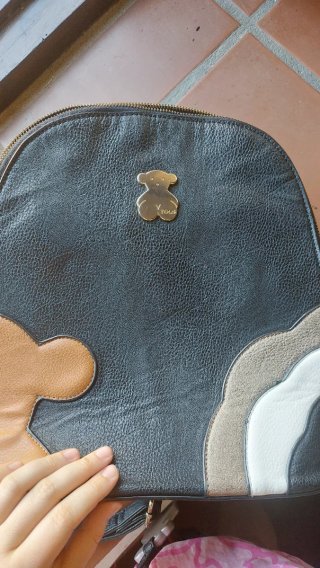 Mochila Osito Negra y Marrón