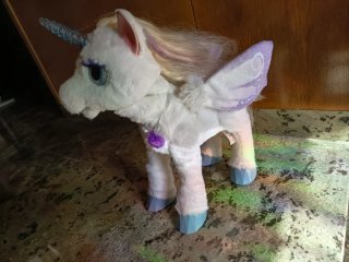 Peluche Unicornio Blanco con Alas