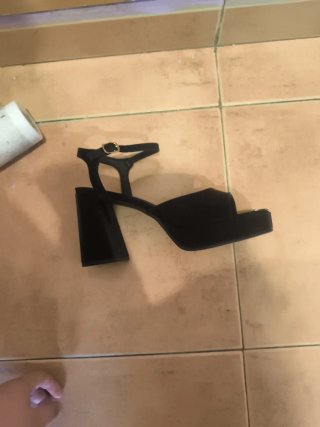 Tacones Bosanova Negros Talla 38