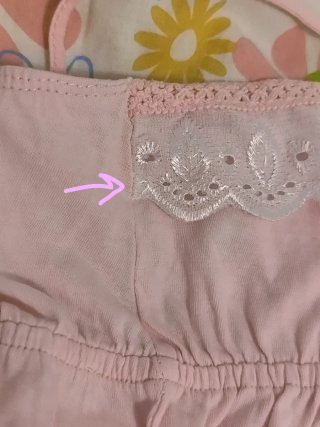 Top Babydoll Rosa Encaje y Lazo Talla Única