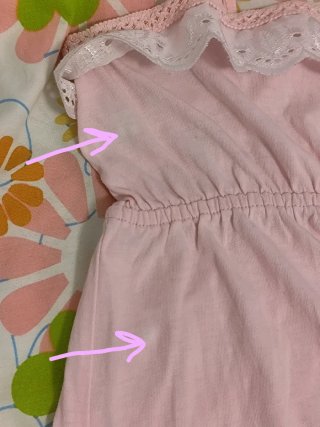 Top Babydoll Rosa Encaje y Lazo Talla Única
