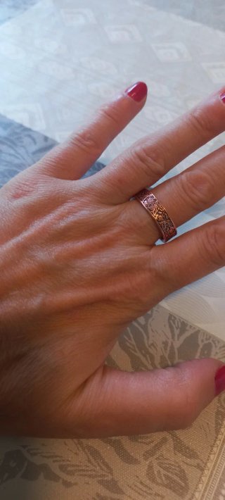 Anillo cobre con imanes ajustable