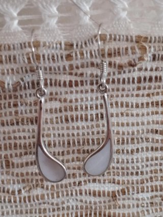 Pendientes Plata Ley Nácar Natural