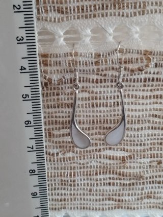 Pendientes Plata Ley Nácar Natural