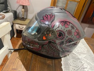 Casco Moto Talla XS Diseño Flores