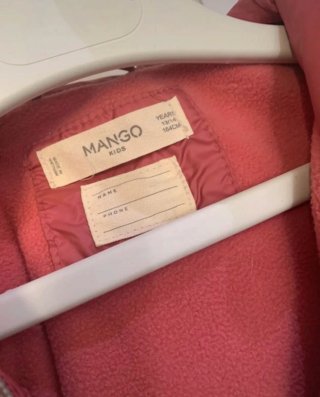 Chaqueta acolchada rosa Mango talla 36