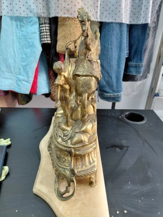 Reloj Antiguo Bronce y Mármol