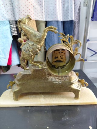 Reloj Antiguo Bronce y Mármol