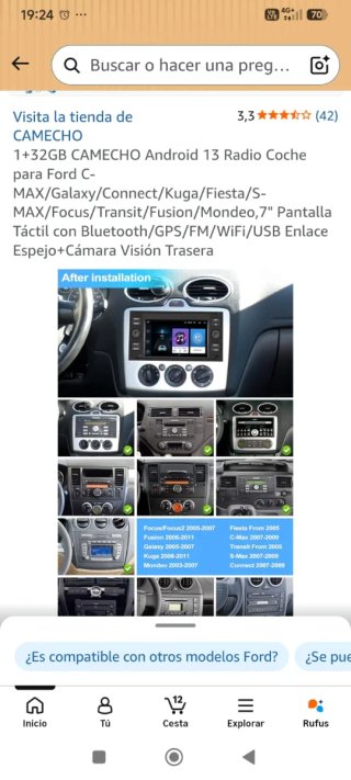 Pantalla Radio Coche