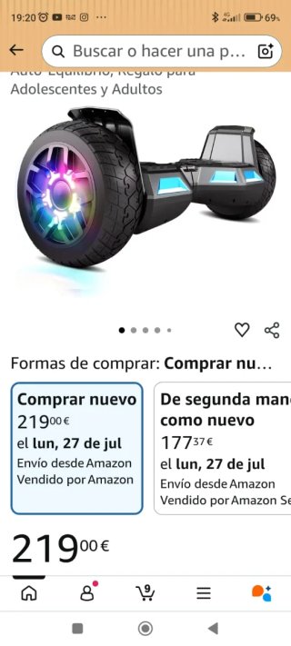 Hoverboard con luces LED y Bluetooth