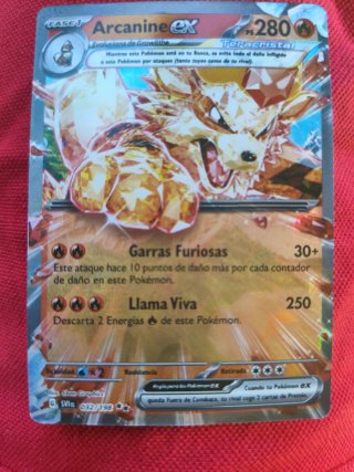 Carta Pokémon Arcanine ex 032/198 Teracristal