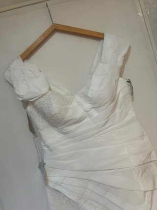 Vestido Gemy Maalouf fiesta blanco T.40