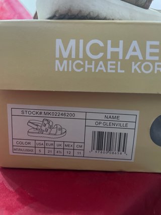 Chanclas Michael Kors Niña Marrón y Dorado