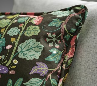 Cojín IKEA, negro-verde multicolor/motivo
