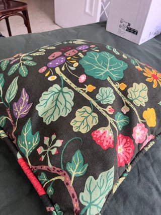 Cojín IKEA, negro-verde multicolor/motivo