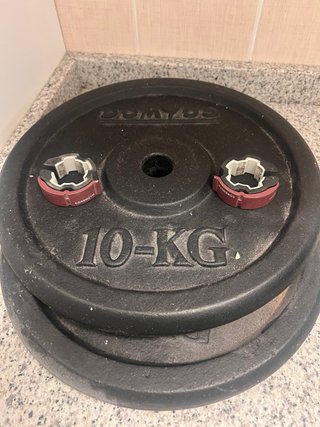 Barra y discos musculación