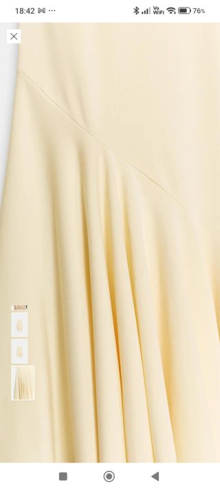 Vestido Zara tirantes asimétrico amarillo