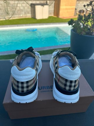 Zapatillas Burberry Hombre Beige/Blanco