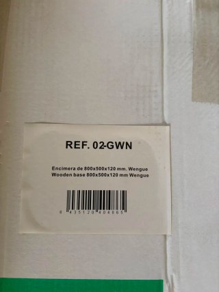 Tablero de madera para lavabo