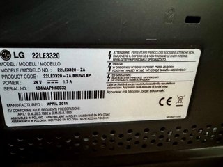 TV LG 22 LED HD + Mando + Cable