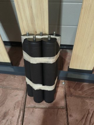 Somier 135x190cm Metal y Madera con 5 patas 30cm