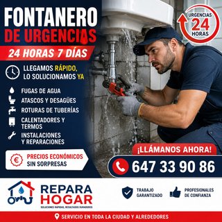 Servicios de Fontanería Urgente 24h