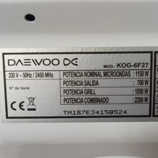 Microondas Daewoo KOG-6F27