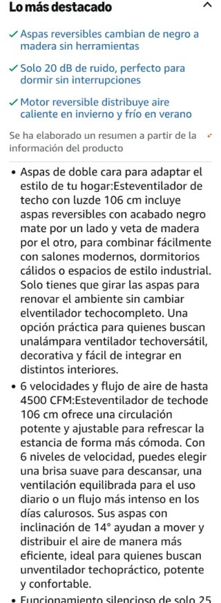 Ventilador Techo con Luz y Mando grafito/madera
