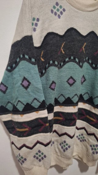 Suéter Vintage Multicolor Talla L