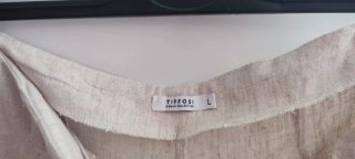 Pantalón de lino beige