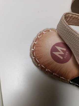 Alpargatas M PLUS Mujer Beige y Negro