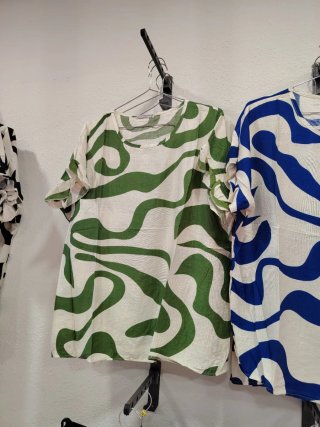 Camiseta Léon Talla Única Estampado Azul
