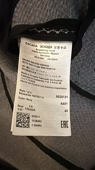 Escada Sport Blazer Americana Mujer T40