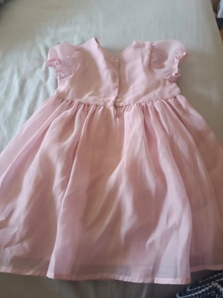 Vestido rosa niña flores