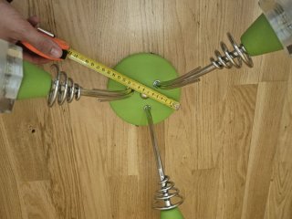 Lámpara verde 3 focos
