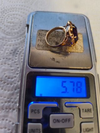Anillo Oro Vintage Amatista 9K