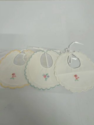 Bavaglini neonato cotone piquet 3 pezzi