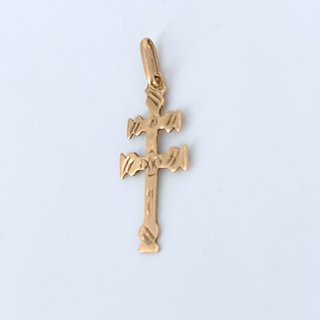 Colgante Oro 18K, Cruz Caravaca, 0.51gr